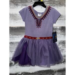 Disney Wish Asha Purple Cosplay Sweater Dress Tulle Skirt Halloween 3T Costume